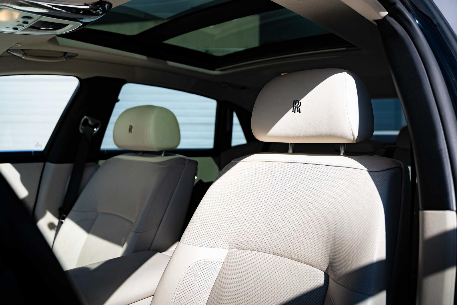 Rolls-Royce luxury interior with panoramic sunroof
